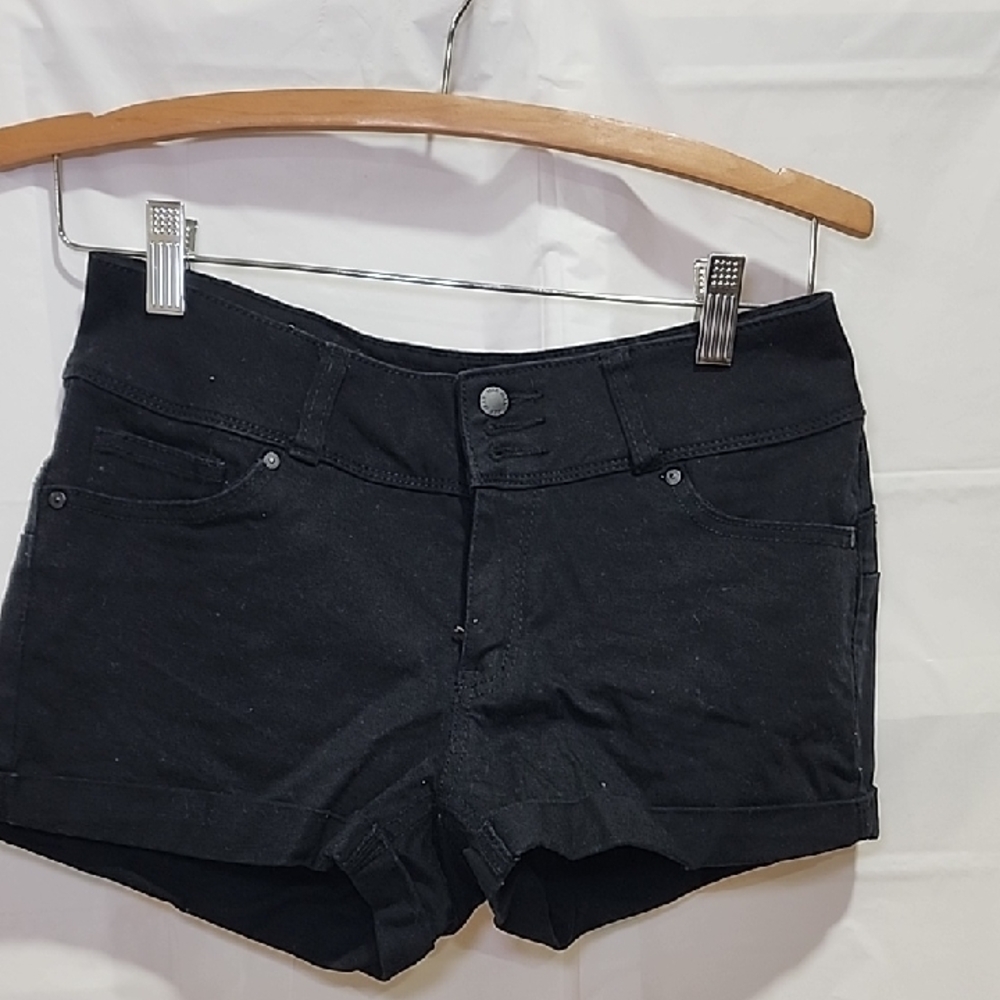 Wax Jean Black Cut-Off Jean Shorts